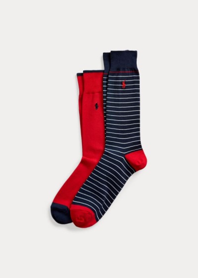 Men's Polo Ralph Lauren Striped & Solid 2-Pack Socks | 380549COH